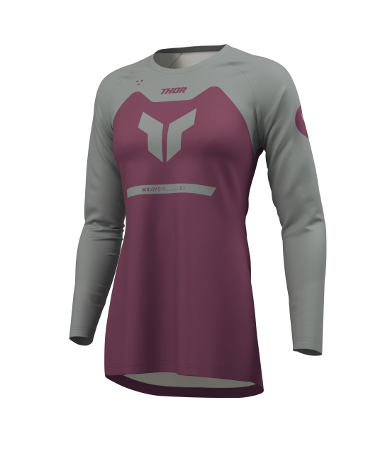 Дамско мотокрос джърси THOR RIDEMODE MENACE PURPLE/GRAY — снимка 3