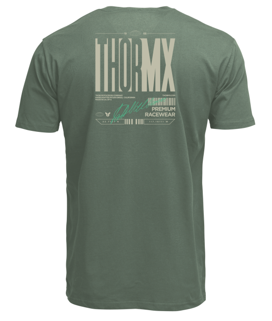 Мото тениска THOR SIGNATURE OLIVE — снимка 2