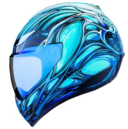 Каска ICON DOMAIN NOUVEAU BLUE — снимка 2