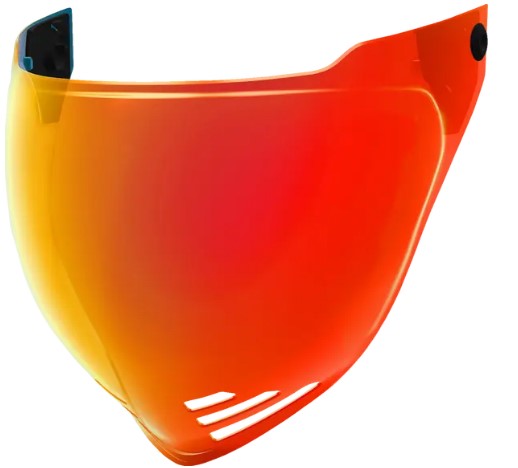 Червен иридиев визьор за каска ICON DOMAIN CALYPSO RED