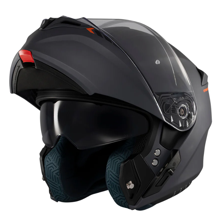 Отваряема каска AXXIS STORM S SV SOLID A2 TITANIUM — снимка 2