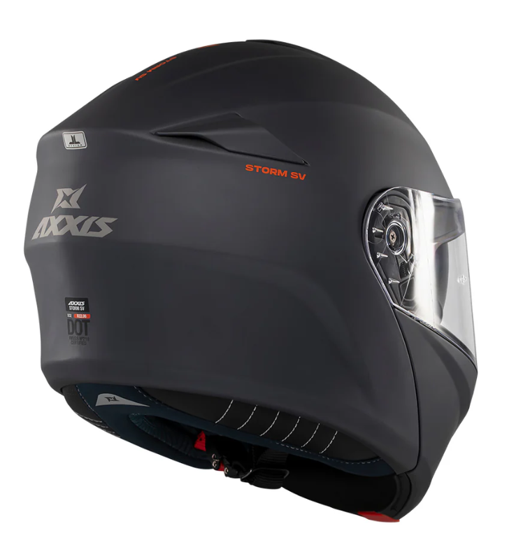 Отваряема каска AXXIS STORM S SV SOLID A2 TITANIUM — снимка 4