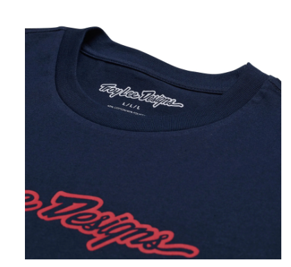 Тениска TROY LEE DESIGNS Signature - Navy — снимка 3
