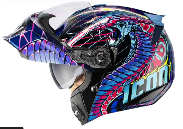 Отваряема каска ICON Threshold™ Synthwave Lazer Cobra Modular — снимка 5