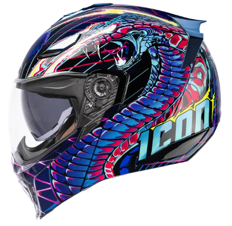 Отваряема каска ICON Threshold™ Synthwave Lazer Cobra Modular — снимка 4