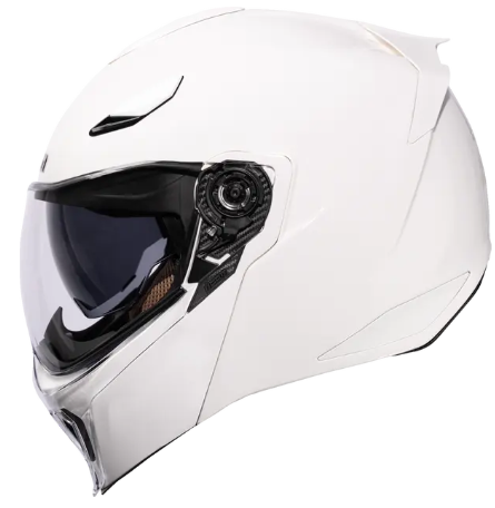 Отваряема каска ICON Threshold™ Solid Modular WHITE GLOSS — снимка 3