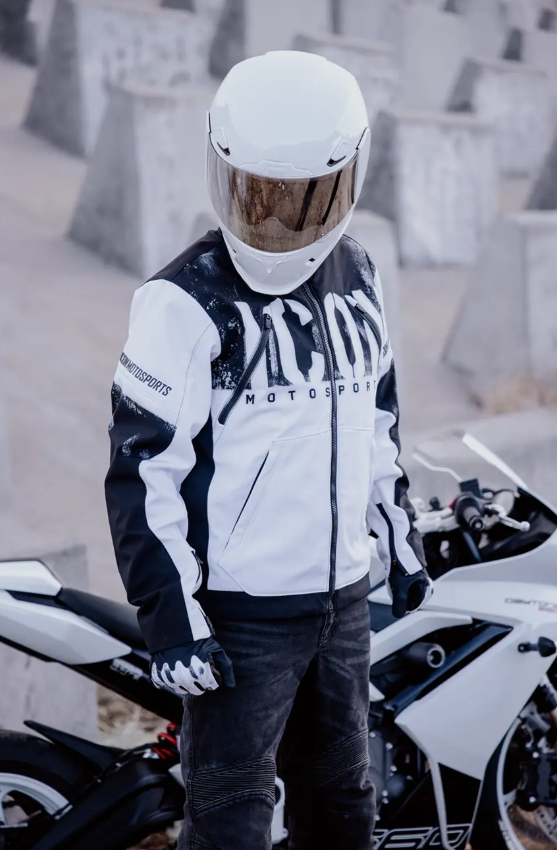 Мото яке ICON Merc3™ ANOMALY WHITE — снимка 3