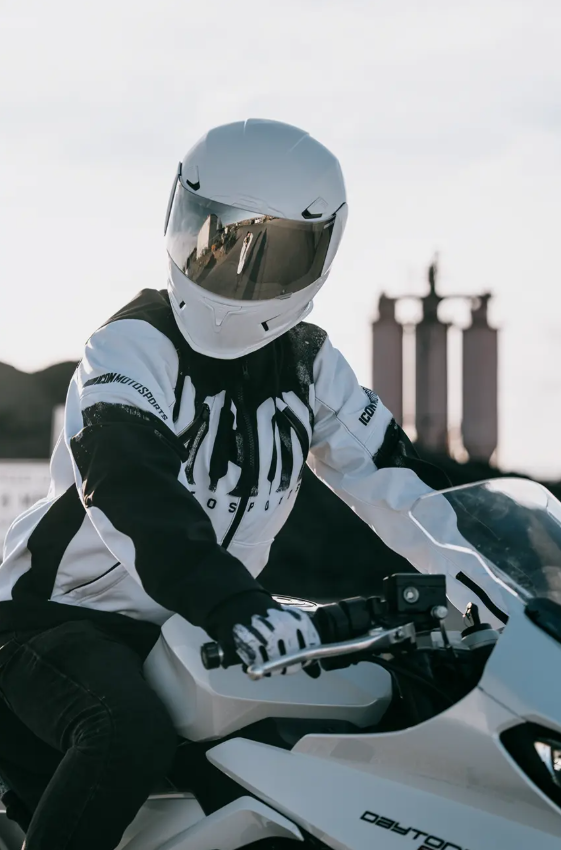 Мото яке ICON Merc3™ ANOMALY WHITE — снимка 2