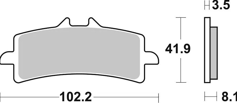 Накладки SBS BRAKE PAD SINT FR DUCATI 1098 — снимка 2