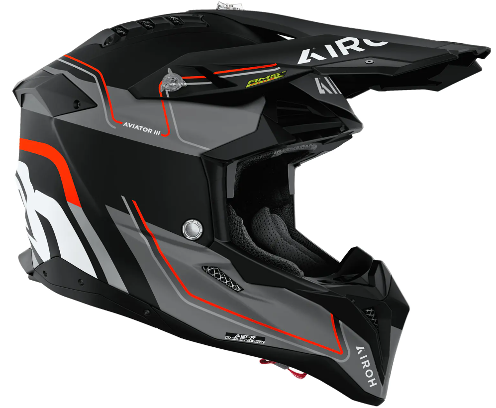 Каска AIROH AVIATOR 3 LEADER ORANGE MATT — снимка 2
