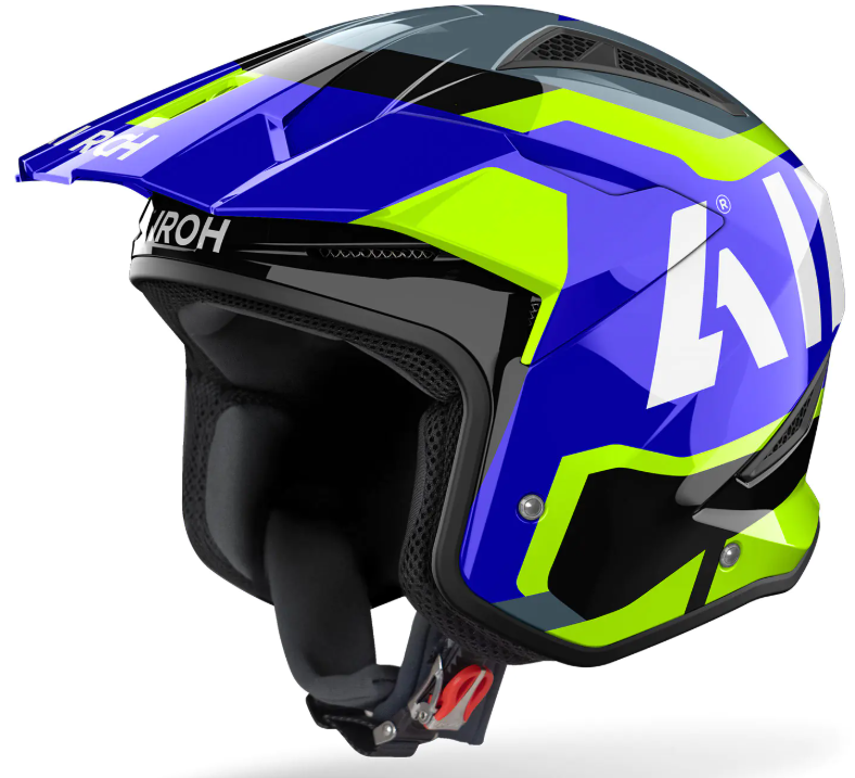 Kаска за скутер AIROH TRR II JUPITER BLUE/YELLOW GLOSS