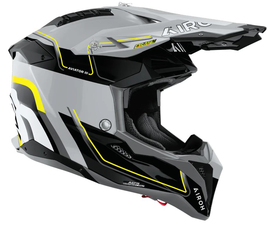 Каска AIROH AVIATOR 3 LEADER YELLOW GLOSS — снимка 2