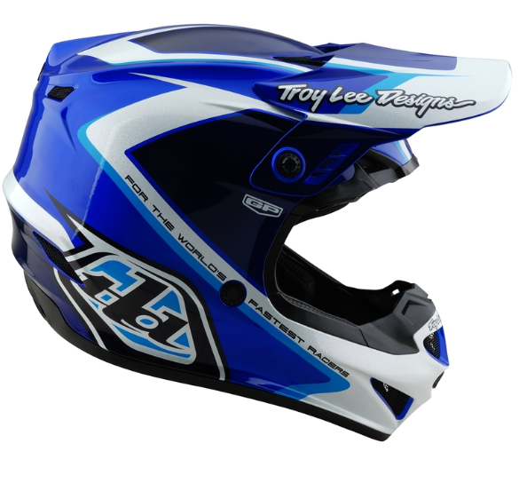 Детска мотокрос каска TROY LEE DESIGNS GP Shutter - Blue/White — снимка 3