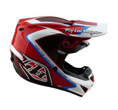 Мотокрос каска TROY LEE DESIGNS GP Shutter - Red/White — снимка 3