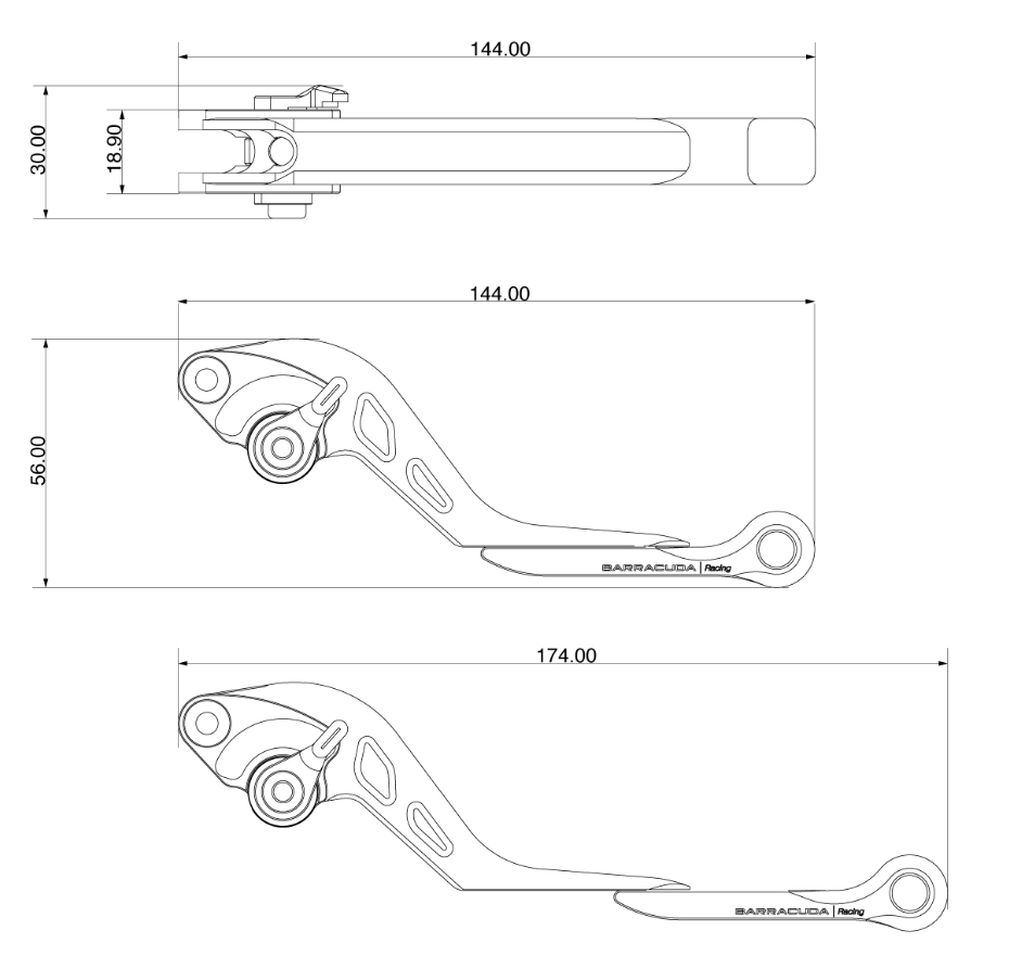 Лостове за спирачка и съединител BARRACUDA Ducati — снимка 6