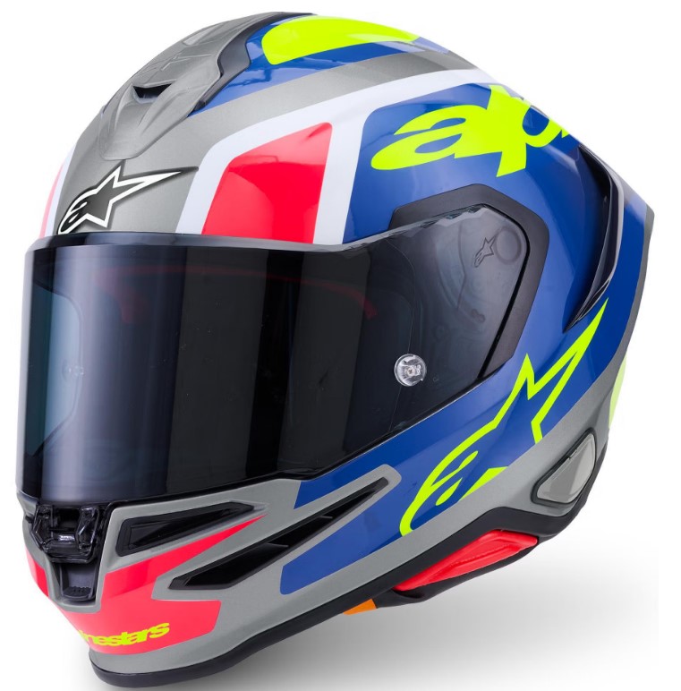 Каска ALPINESTARS S-R7 LUMEN Silver/Pink Fluo Yellow