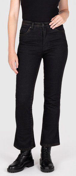 Дамски мото дънки Knox Cartmel Kick Flare Aged Black Rust - regular