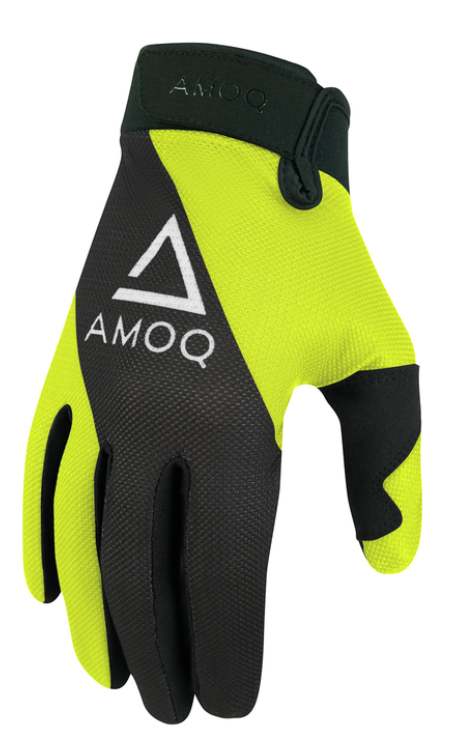 Мотокрос ръкавици AMOQ Airline Mesh Gloves Black-HiVis