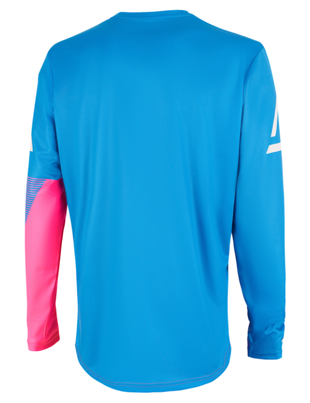 Мотокрос блуза AMOQ Ascent Strive V2 Jersey Sky Blue-Pink — снимка 2