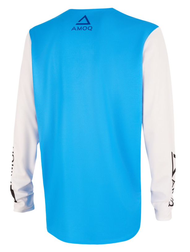 Мотокрос блуза AMOQ Ascent Comp Jersey Sky Blue-White — снимка 2