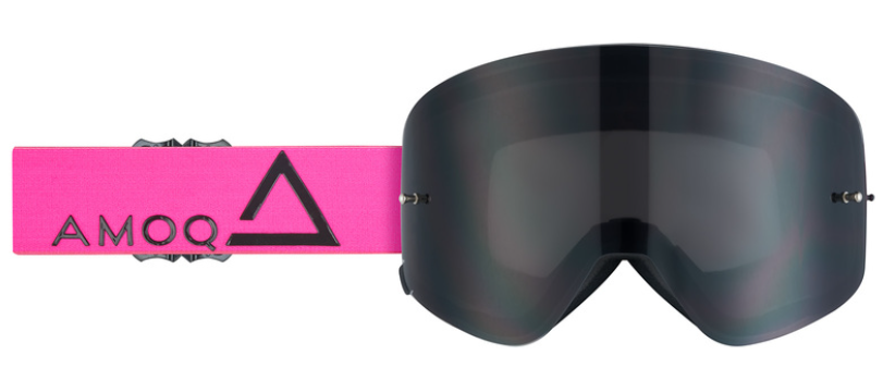 Мотокрос очила AMOQ MX Goggles Vision Magnetic Pink-Black - Smoke