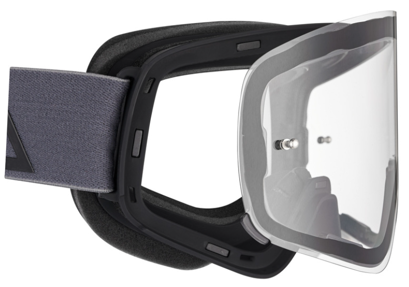 Мотокрос очила AMOQ MX Goggles Vision Magnetic Dark Grey-Black - Clear_2
