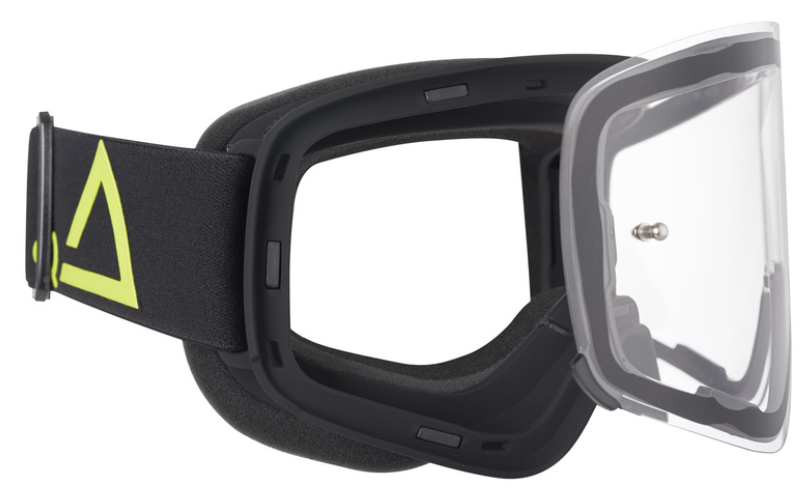 Мотокрос очила AMOQ MX Goggles Vision Magnetic Black-HiVis - Clear — снимка 3