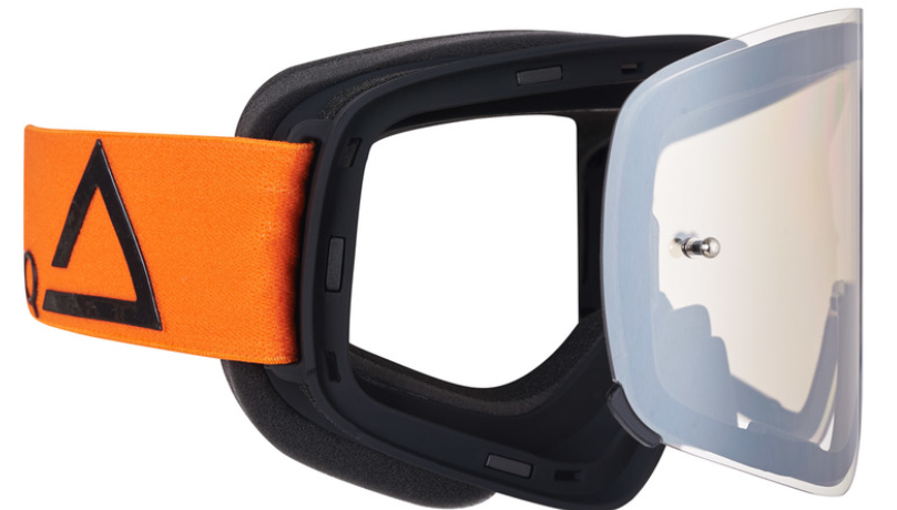 Мотокрос очила AMOQ MX Goggles Vision Magnetic Orange-Black - Silver Mirror — снимка 3