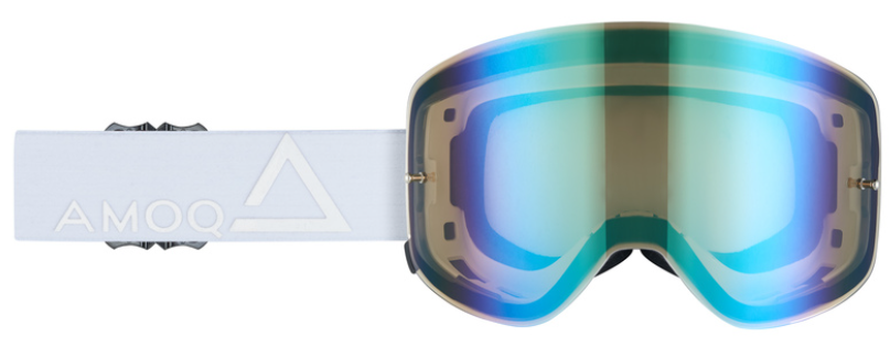 Мотокрос очила AMOQ MX Goggles Vision Magnetic Whiteout - Gold Mirror