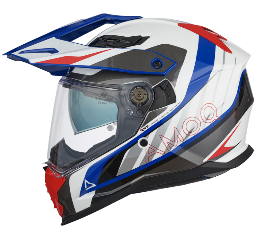 Каска AMOQ Helmet AI100 Mojave white/red/blue_3