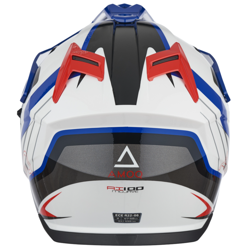 Каска AMOQ Helmet AI100 Mojave white/red/blue_2