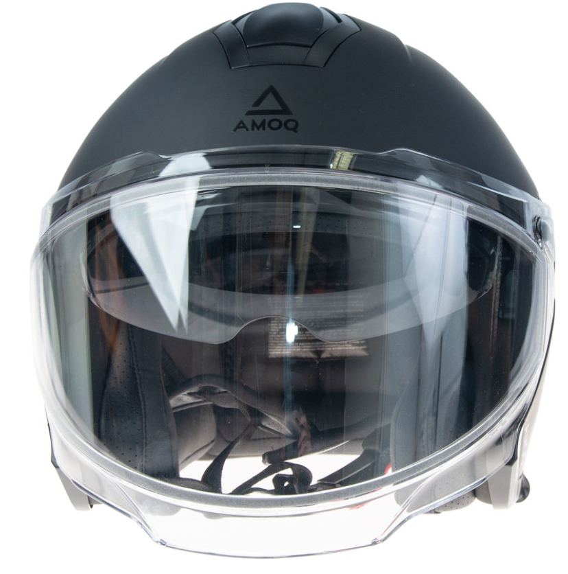 Скутер каска AMOQ Cluster Electric visor Jet Helmet Blackout