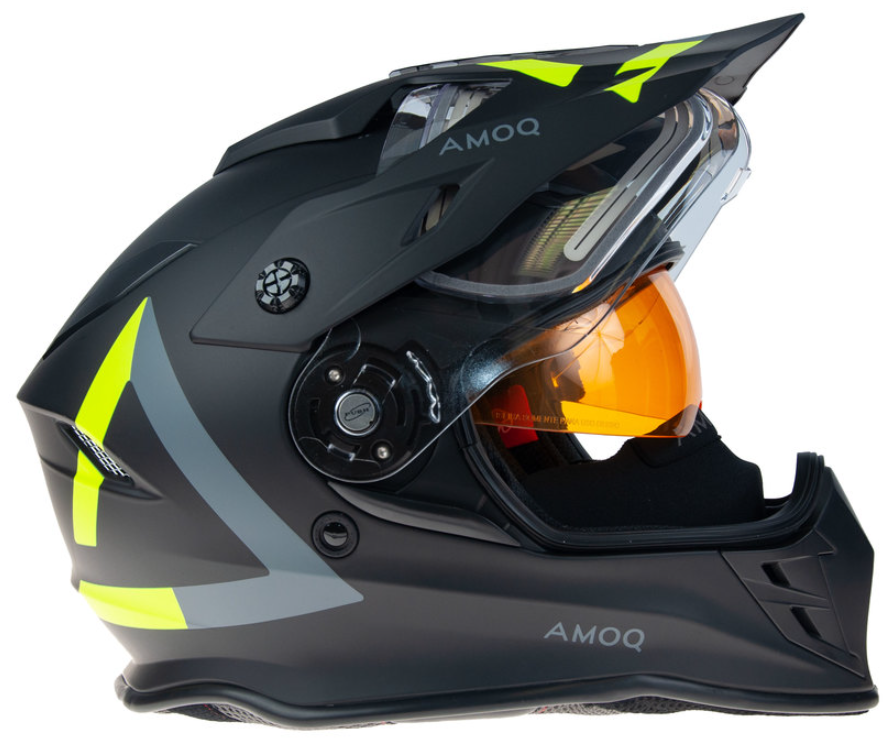 Каска AMOQ Adaptor Electric visor Helmet black/yellow