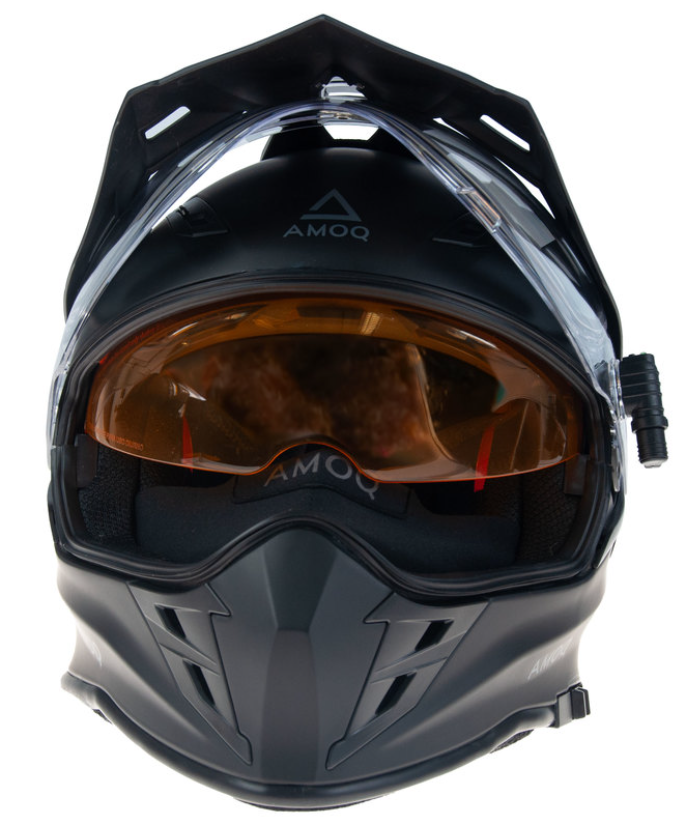 Каска AMOQ Adaptor Electric visor Helmet black/yellow_3