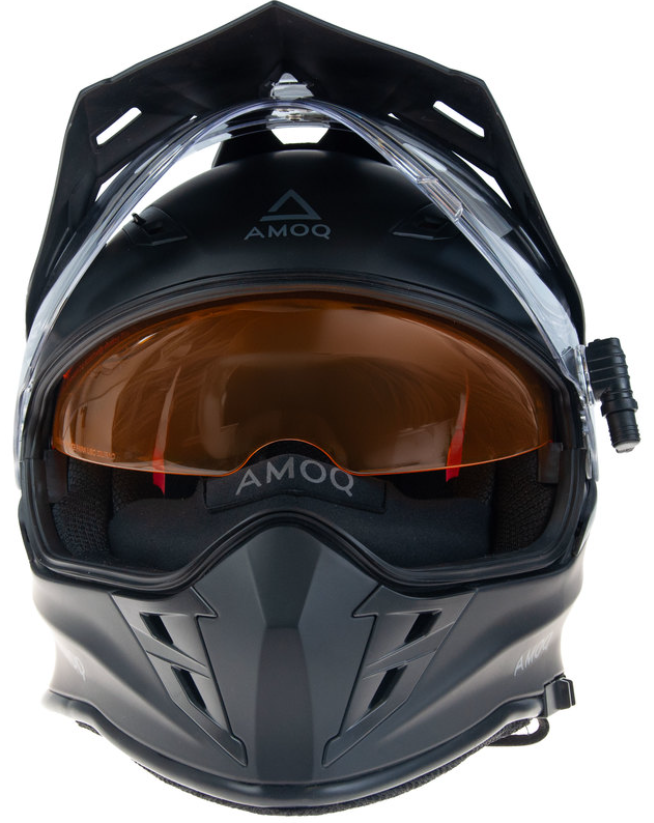 Каска AMOQ Adaptor Electric visor Helmet black/grey — снимка 3