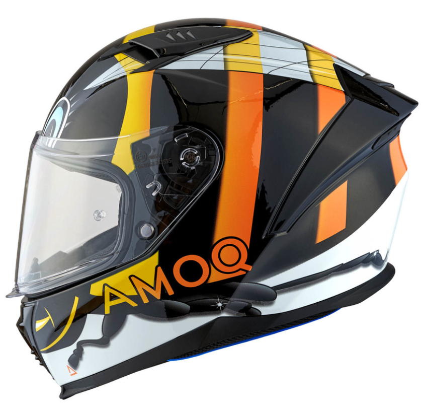 Детска каска AMOQ Helmet FI100 Bee glossy black JNR — снимка 3