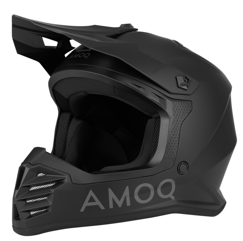 Детска мотокрос  каска AMOQ Meteor V2 JNR MX helmet Blackout
