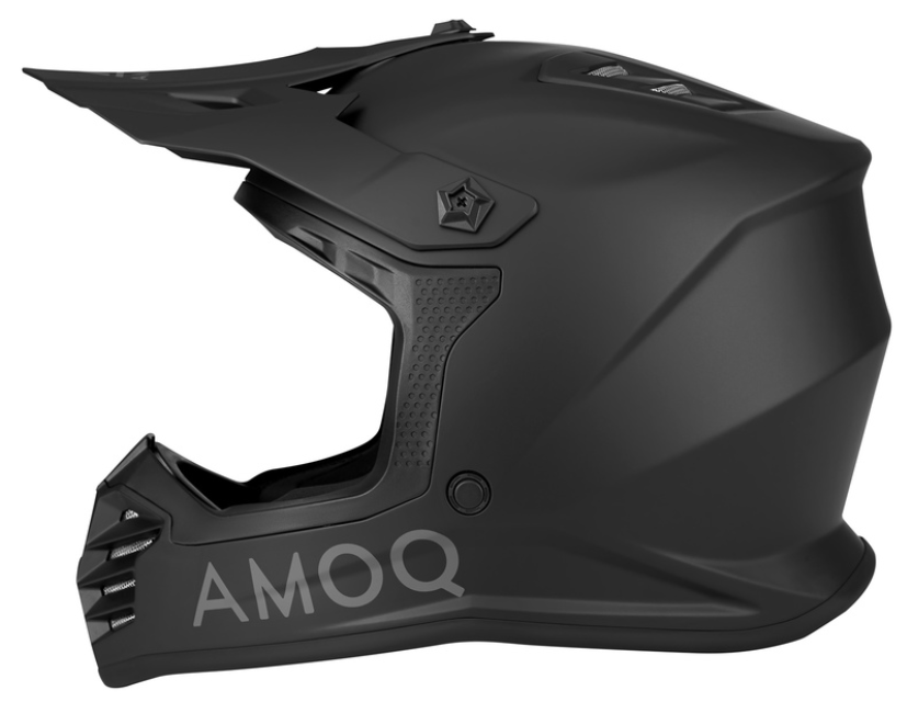 Детска мотокрос  каска AMOQ Meteor V2 JNR MX helmet Blackout_4