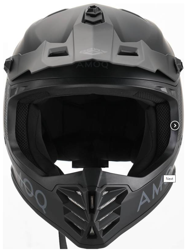 Детска мотокрос  каска AMOQ Meteor V2 JNR MX helmet Blackout_3