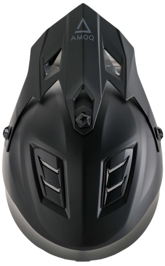 Детска мотокрос  каска AMOQ Meteor V2 JNR MX helmet Blackout_2