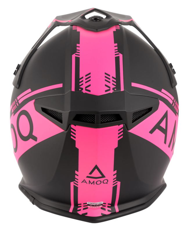 Мотокрос  каска AMOQ Meteor V2 Helmet Black/Pink_3