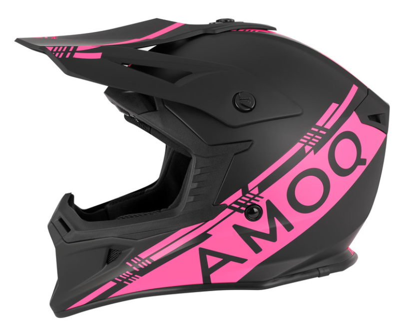 Мотокрос  каска AMOQ Meteor V2 Helmet Black/Pink_2