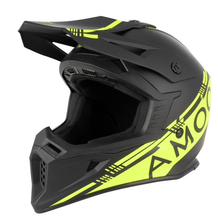 Мотокрос  каска AMOQ Meteor V2 Helmet Black/HiVis