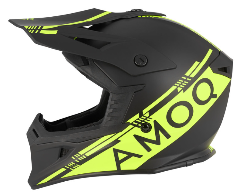 Мотокрос  каска AMOQ Meteor V2 Helmet Black/HiVis_3