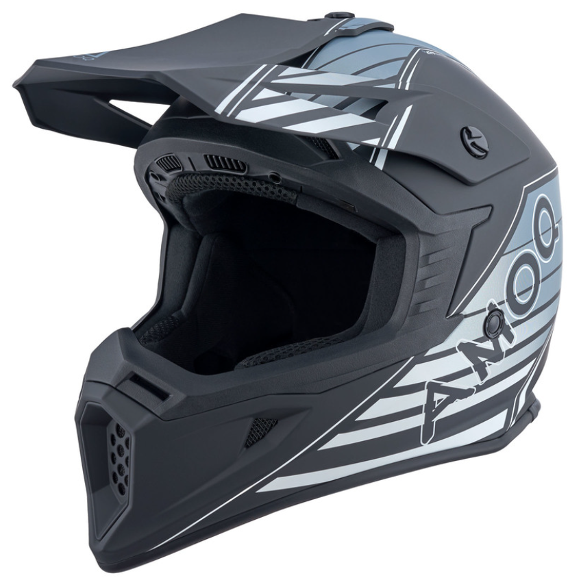 Мотокрос  каска AMOQ Meteor V2 Helmet Axis Black/Grey