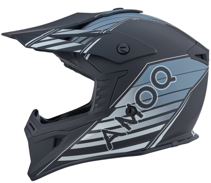 Мотокрос  каска AMOQ Meteor V2 Helmet Axis Black/Grey_3