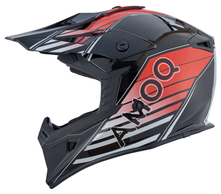Мотокрос  каска AMOQ Meteor V2 Helmet Axis Black/Red glossy_3