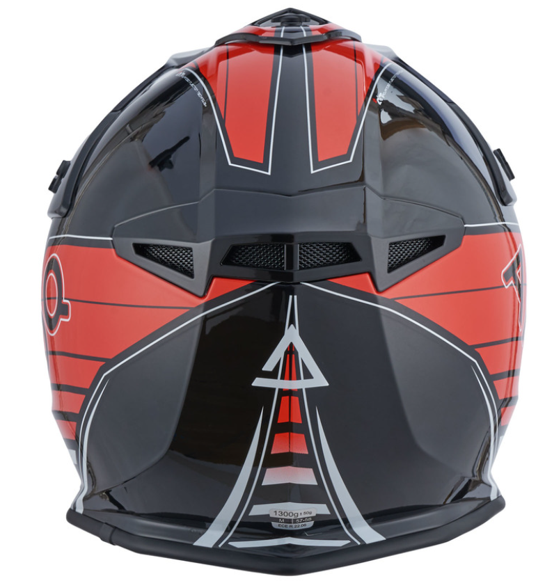 Мотокрос  каска AMOQ Meteor V2 Helmet Axis Black/Red glossy_2