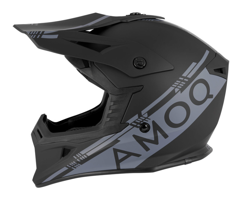 Мотокрос  каска AMOQ Meteor V2 Helmet Axis Black/Grey_3