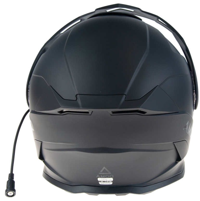 Отваряема каска AMOQ Ballast Electric visor Helmet Blackout — снимка 4